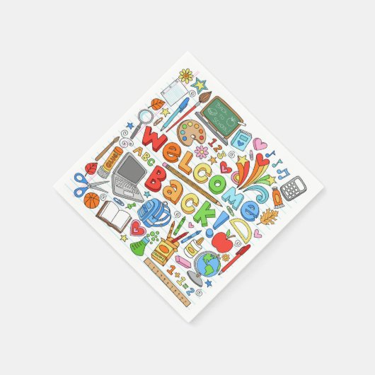 Welkom terug op school servet (Hoek)