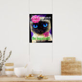 Welkom terug op school Siamese Cat op persoonlijke Poster (Keuken)