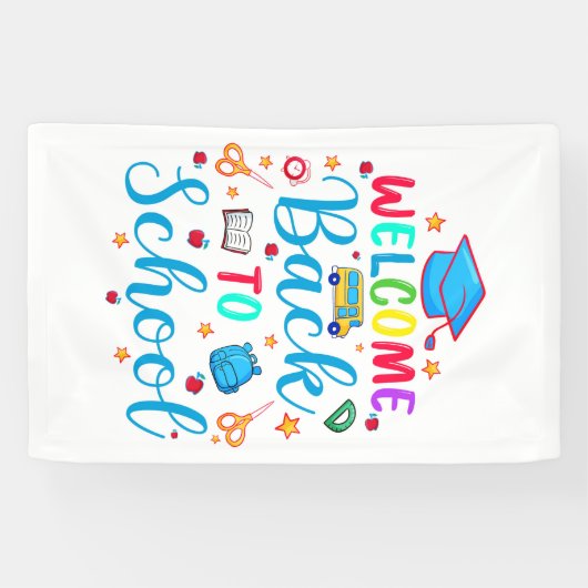 Welkom terug op school spandoek (Horizontaal)