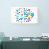 Welkom terug op school spandoek (Beurs)