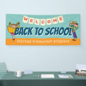 Welkom terug op school spandoek (Beurs)