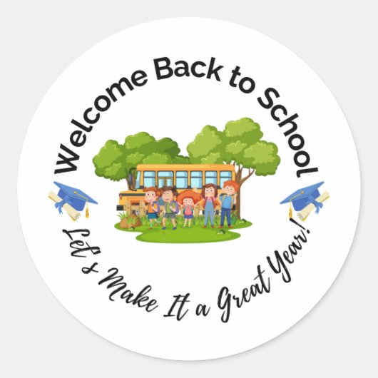 Welkom Terug op School Sticker (Voorkant)