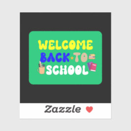 Welkom terug op school sticker