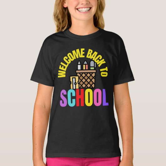 Welkom terug op school t-shirt (Voorkant)