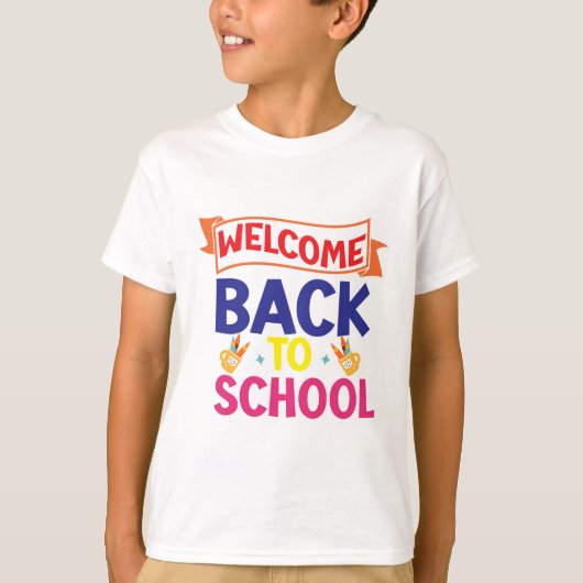 Welkom terug op school t-shirt (Voorkant)