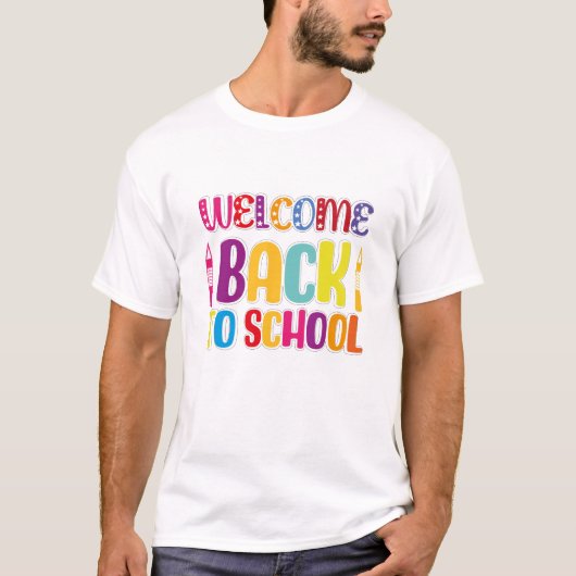 Welkom terug op school t-shirt (Voorkant)
