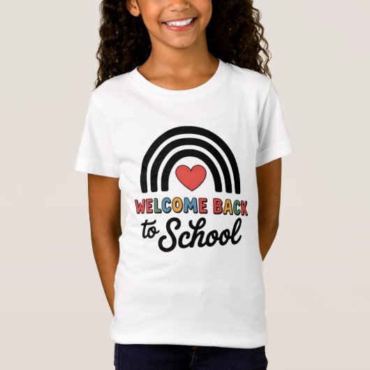 Welkom terug op school T-shirt | Eerste dag outfit (Voorkant)