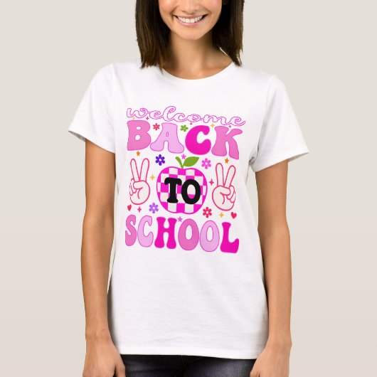 Welkom terug op school, terug naar school t-shirt (Voorkant)