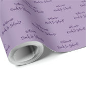 Welkom terug op school! - Trendy Solid Violet Cadeaupapier (Rol Hoek)