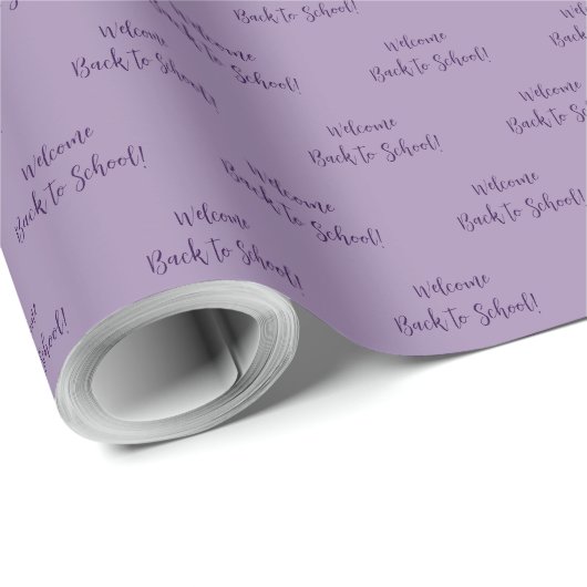 Welkom terug op school! - Trendy Solid Violet Cadeaupapier (Rol Hoek)