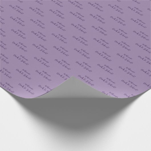 Welkom terug op school! - Trendy Solid Violet Cadeaupapier (Hoek)