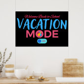Welkom terug op school, vakantie modus uit poster (Keuken)