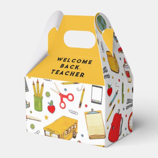 Welkom terug op school voor de leraar bedankdoosjes (Voorkant Zijde)