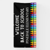 Welkom terug op schoolbanner spandoek (Verticaal)