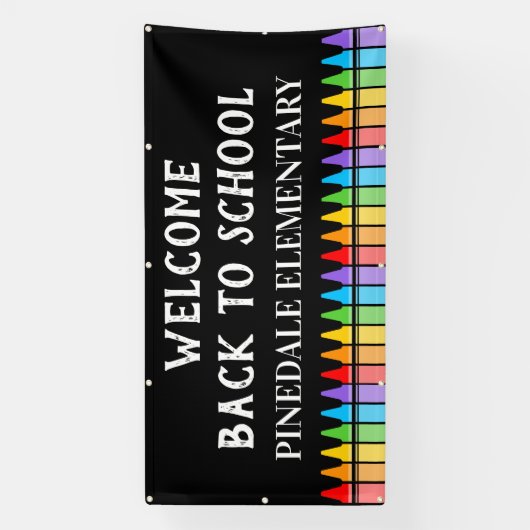 Welkom terug op schoolbanner spandoek (Verticaal)