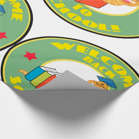 Welkom terug op schoolboekworm cadeaupapier