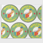 Welkom terug op schoolboekworm cadeaupapier (Vlak)