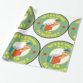 Welkom terug op schoolboekworm cadeaupapier (Uitgerold)