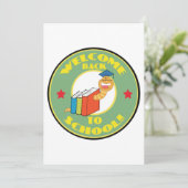 Welkom terug op schoolboekworm kaart (Staand voorkant)