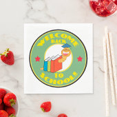 Welkom terug op schoolboekworm servet