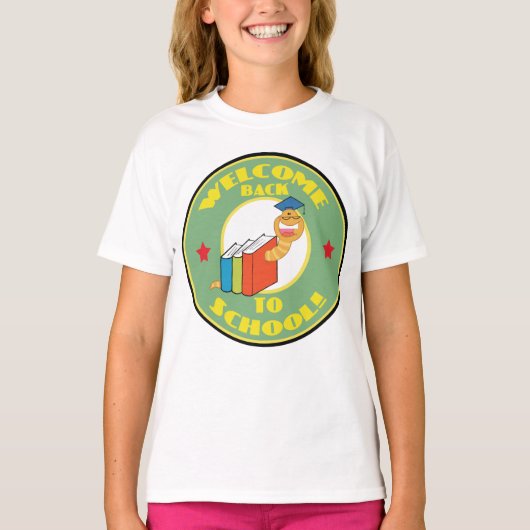 Welkom terug op schoolboekworm t-shirt (Voorkant)