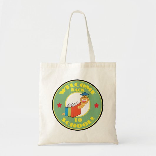 Welkom terug op schoolboekworm tote bag (Voorkant)