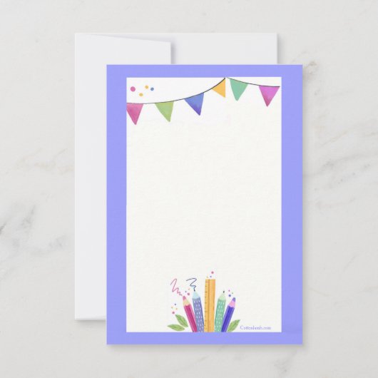 Welkom terug op schoolkaart kaart (Achterkant)