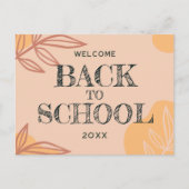 Welkom terug perzik briefkaart (Voorkant)