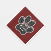 Welkom Terug Pootafdruk Hond Liefhebber Dier Servet (Hoek)