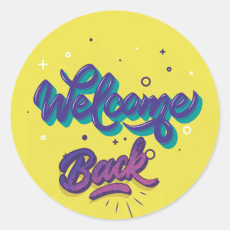 Welkom terug ronde sticker