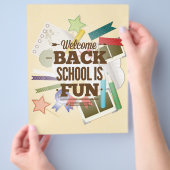 Welkom terug school is leuk flyer (Hand)