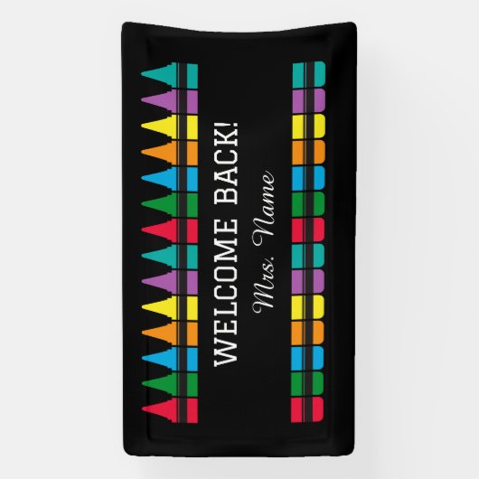 Welkom terug school leraar Crayon Spandoek (Verticaal)