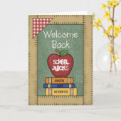 Welkom terug School Rocks Wenskaart Kaart (Gele Bloem)