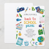 Welkom terug schoolpicknick kaart (Voorkant / Achterkant)