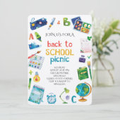 Welkom terug schoolpicknick kaart (Staand voorkant)