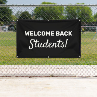 Welkom terug Studenten Outdoor Banner