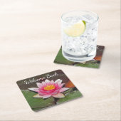 Welkom terug Teacher Water Lily Flower Kartonnen Onderzetters (Insitu)