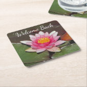 Welkom terug Teacher Water Lily Flower Kartonnen Onderzetters (Schuin)