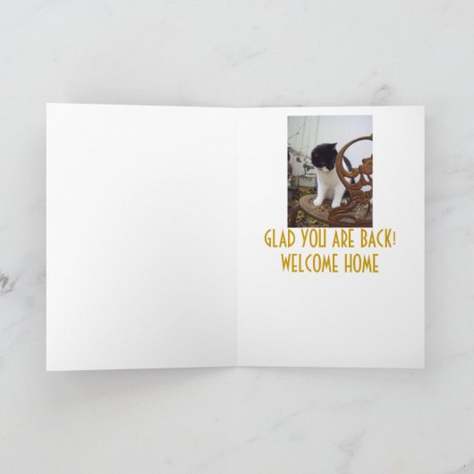 WELKOM TERUG THUIS KAART (Binnen)