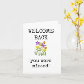 Welkom terug, u werd gemist, Kaart (Gele Bloem)