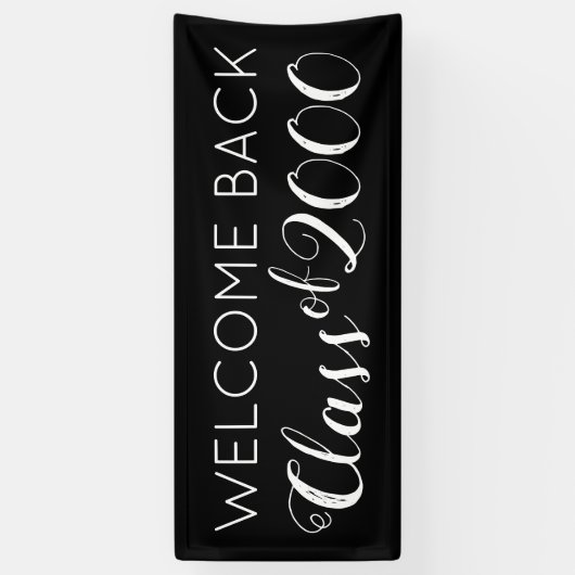 Welkom terug | Uw klasse Spandoek (Verticaal)