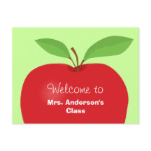 Welkom terug van lerarenbriefkaart