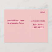 Welkom terug, vlinder, vintage stijl ansichtkaart briefkaart (Achterkant)