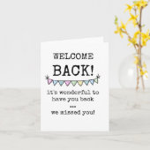 Welkom terug We hebben je gemist Kaart (Gele Bloem)