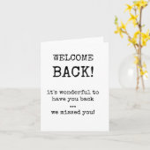 Welkom terug We hebben je gemist Kaart (Gele Bloem)