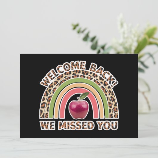 Welkom terug We hebben je gemist Leraar Terug naar Kaart (Staand voorkant)