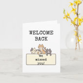 Welkom terug, we hebben je gemist, Schattigee Kaar Kaart (Gele Bloem)