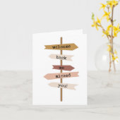 Welkom terug, we hebben je gemist, teken post Kaar Kaart (Gele Bloem)