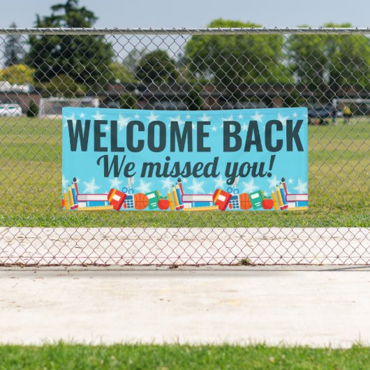 Welkom terug, we hebben je school gemist spandoek (Insitu)