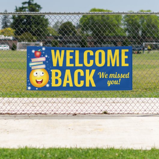 Welkom terug we hebben je schoolbanner gemist spandoek (Insitu)
